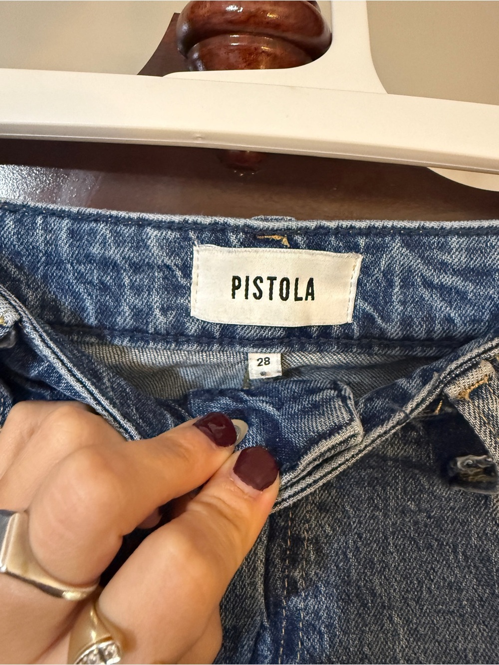 Pistola High-Rise Medium Blue Denim Jeans